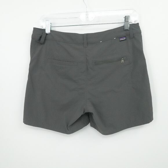 Patagonia Shorts Womens 6 Gray Quandary Outdoor Trail Hiking Stretch Zip Pocket - Picture 2 of 15